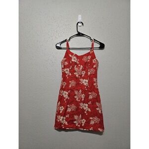 Wild Fable Red Hawaiian Floral Dress Size Small